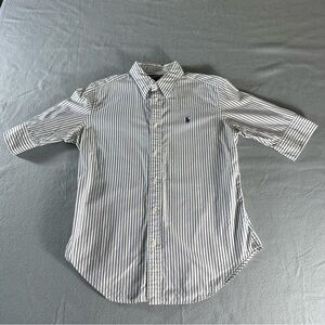 Ralph Lauren Sport Super Slim Fit Striped Button Down Shirt Women’s 8